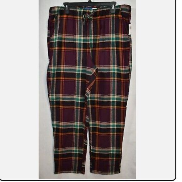 Mens Medium Pj Bottom Stylish Plaid Lounge Pants Pant Comfy Pockets Tie Elastic - Picture 1 of 13